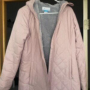 Columbia Women's Light Pink Hooded Puffer Jacket